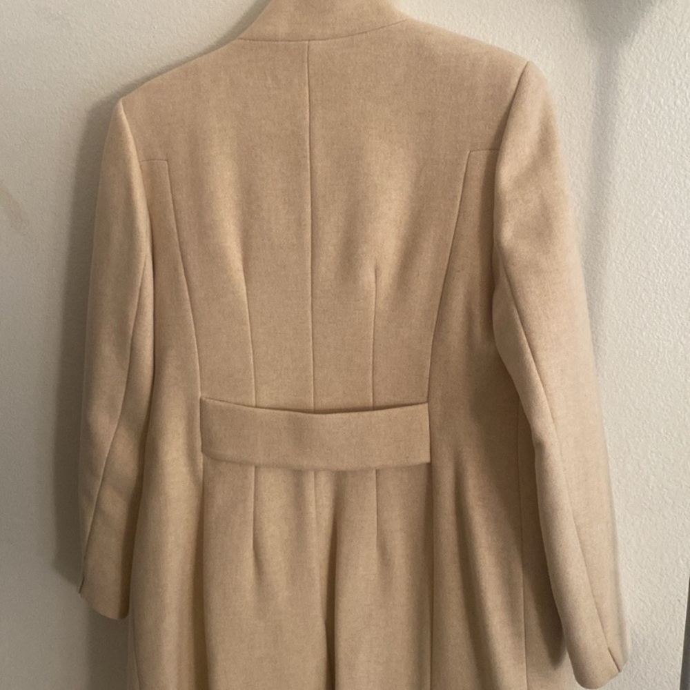 REISS Marcie Wool Blend Mid Length Coat Stone Color - Picture 6 of 16